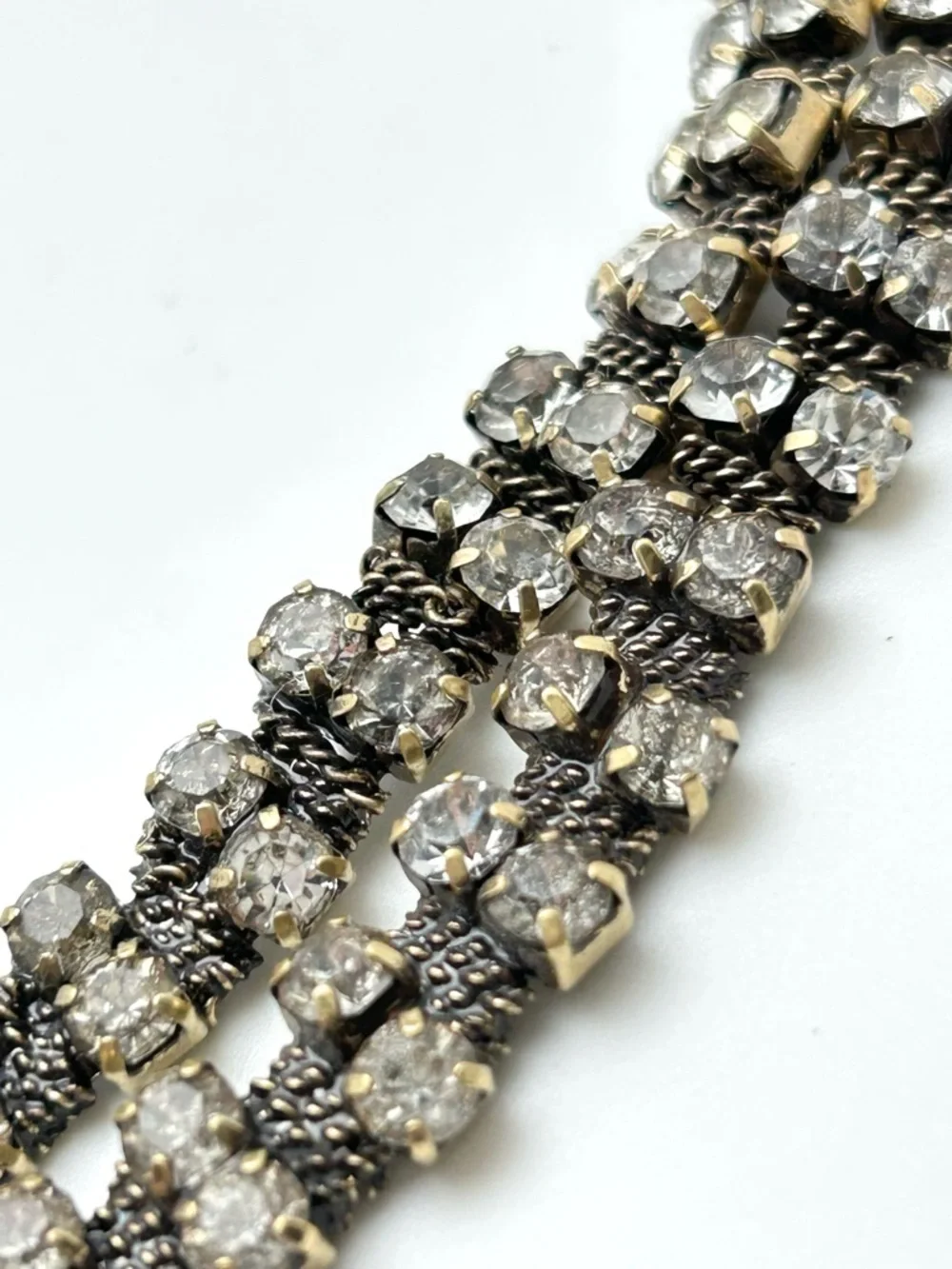 J. Crew Double Strand Chain Wrapped Jeweled Necklace